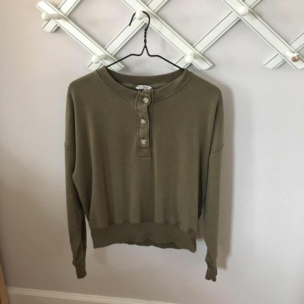 Army Green American Eagle Top